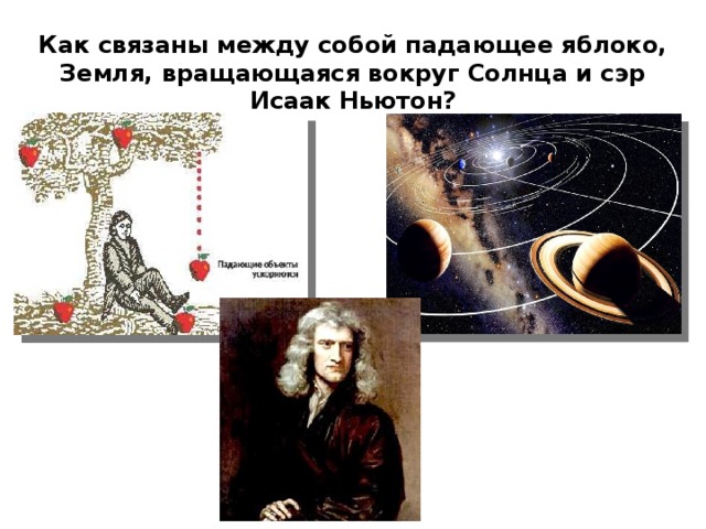 Как связаны между собой падающее яблоко, Земля, вращающаяся вокруг Солнца и сэр Исаак Ньютон?