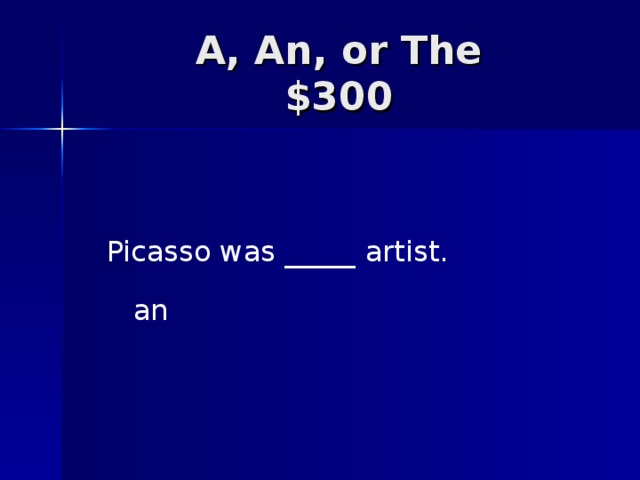 Picasso was _____ artist. an