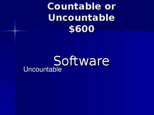 Software Uncountable
