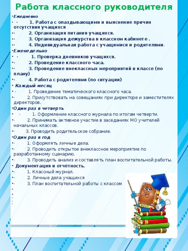 План работы классного руководителя в классе. Плантработы классного руководителя. План воспитательной работы классного руководителя. План работы классного руководителя. Классное руководство в начальной школе.