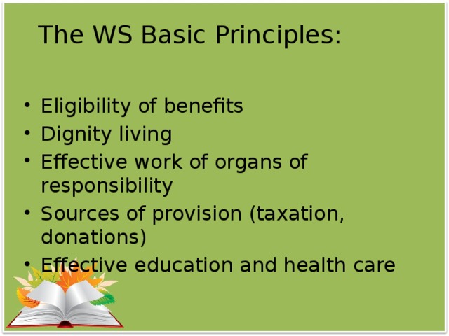 The WS Basic Principles: