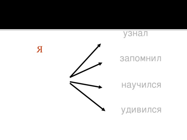 узнал Я запомнил научился удивился