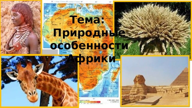 Тема: Природные особенности  Африки