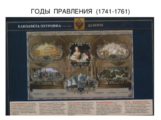 ГОДЫ ПРАВЛЕНИЯ (1741-1761)
