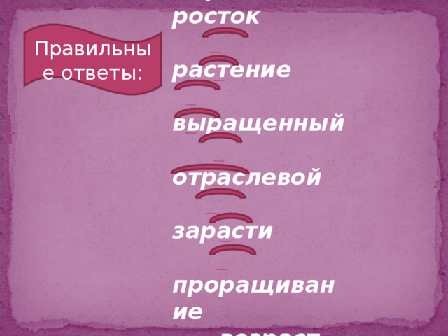 Дорасти выросли росток растение выращенный отраслевой зарасти проращивание возраст Правильные ответы: