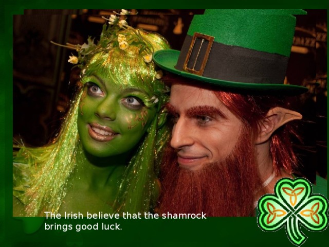 The Irish believe that the shamrock brings good luck.