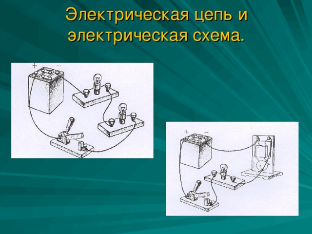 Электрическая цепь и электрическая схема.