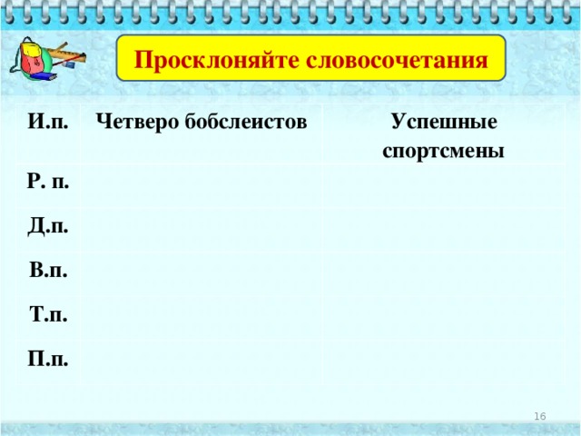 Выберите словосочетания, в которых существительное может сочетаться с собирательным числительным.  Трое (ученик, лыжница, фигуристка, сани).  Четверо (лисята, очки, подруга, малыш). 8