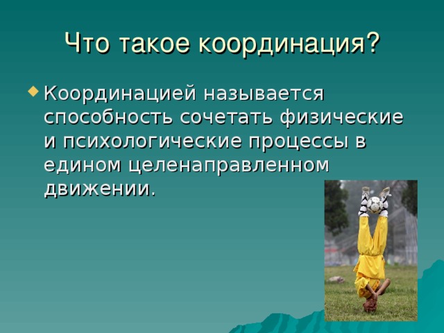 Что такое координация?