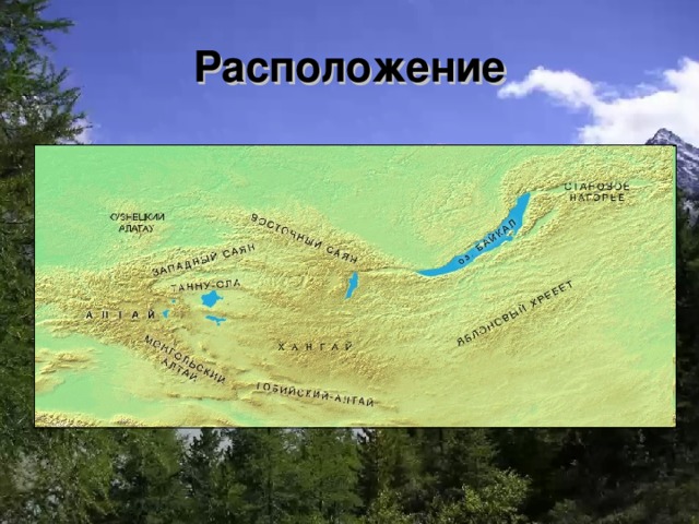 Алтай на географической карте