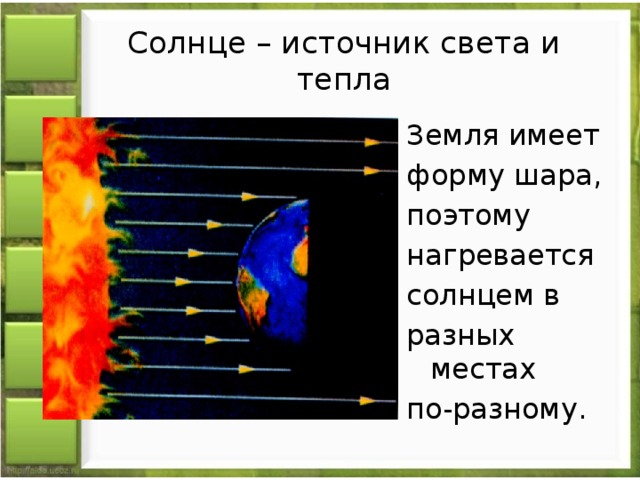 Солнце является источником тепла