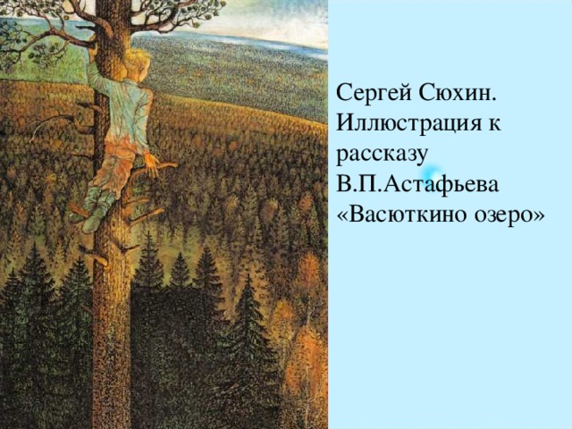 Сергей Сюхин. Иллюстрация к рассказу В.П.Астафьева «Васюткино озеро»