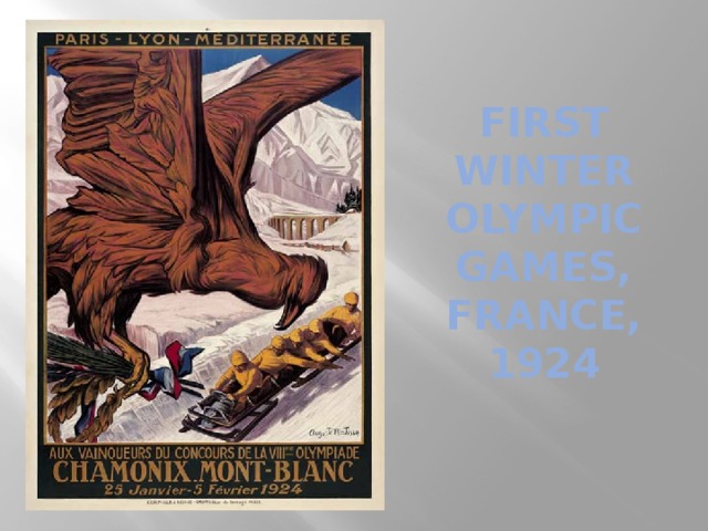 FIRST  WINTER  OLYMPIC  GAMES,  FRANCE,  1924