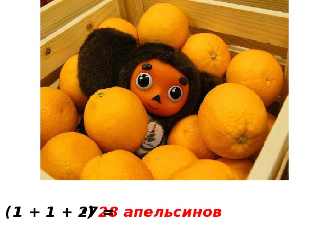 . ( ) 28 апельсинов 1 + 1 + 2  7 =