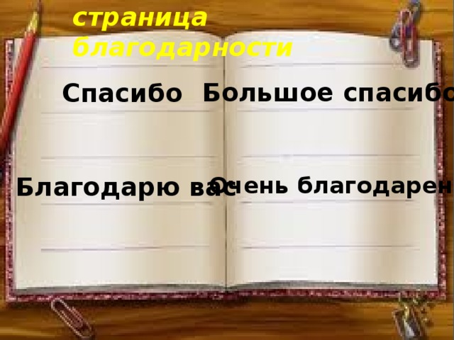 страница благодарности Большое спасибо Спасибо   Очень благодарен Благодарю  вас