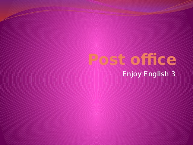 Post office Enjoy English 3