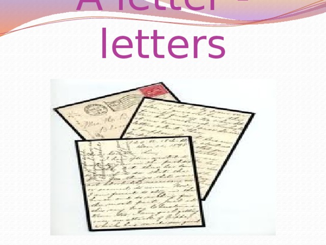 A letter - letters