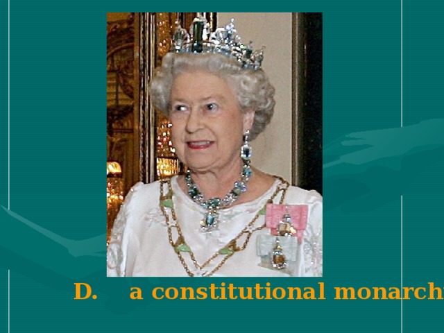 D. a constitutional monarchy