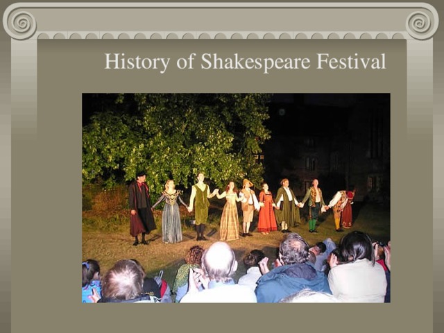 History of Shakespeare Festival