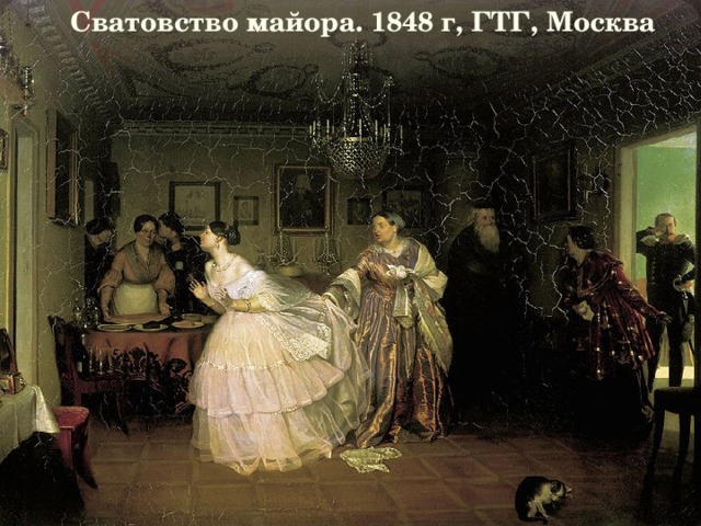 Сватовство майора. 1848 г, ГТГ, Москва