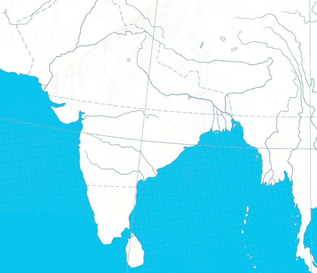 Древние города индии на контурной карте. Контурная карта Индии. Контурная карта Индии 11 класс география. Границы Индии на контурной карте. Индия политическая карта контурная.