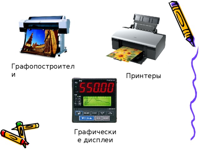 Графопостроители Принтеры Графические дисплеи