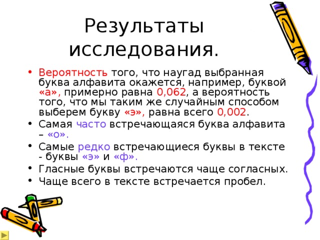 Результаты исследования.