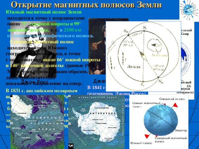 Где находится южный полюс земли физика