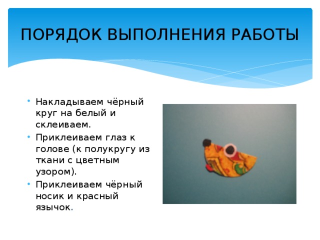 ПОРЯДОК ВЫПОЛНЕНИЯ РАБОТЫ