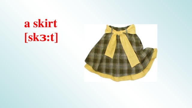 a skirt [skɜ:t]