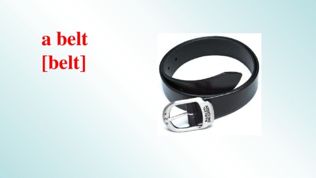 a belt [belt]