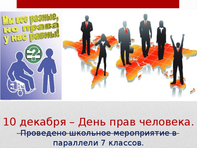 10 декабря – День прав человека. Проведено школьное мероприятие в параллели 7 классов.