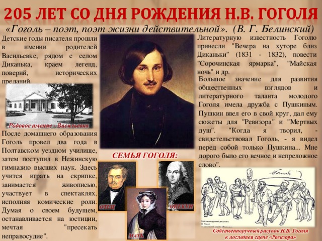 Какое произведение принесло гоголю первую известность. Известность Гоголя. Творческая жизнь Гоголя. Буклет на тему Гоголь.