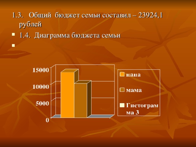 Бюджет моей семьи проект по экономике