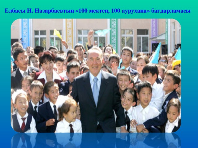 Елбасы Н. Назарбаевтың «100 мектеп, 100 аурухана» бағдарламасы