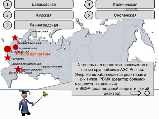 Курская аэс карта россии