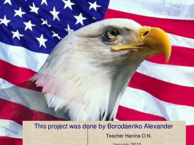 This project was done by Borodaenko Alexander   Teacher Hanina O.N.  January 2013