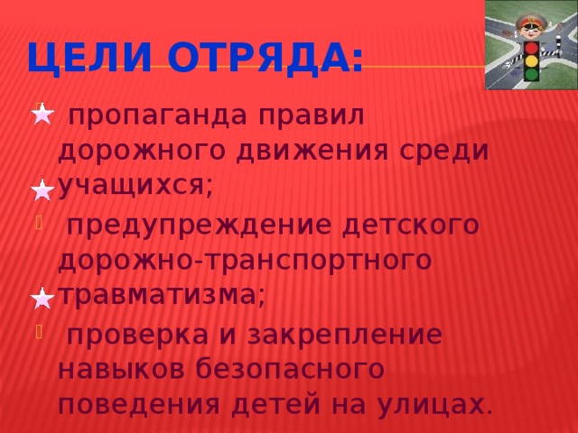 Цели отряда: