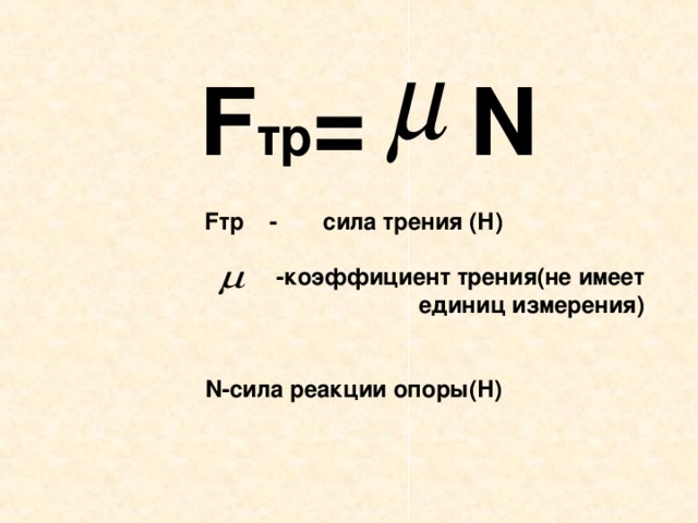 Формула единиц силы