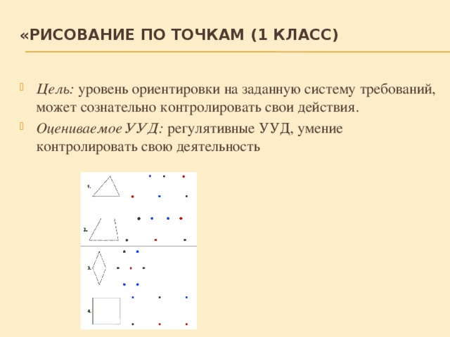 «Рисование по точкам (1 класс)