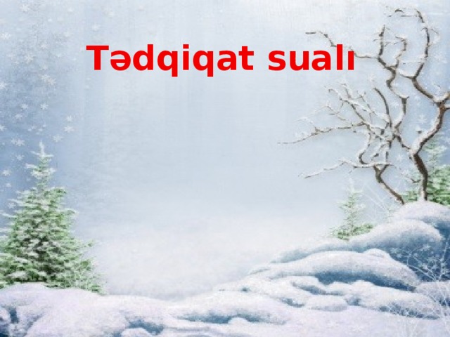 Tədqiqat sualı