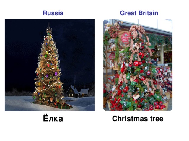 Great Britain  Russia  Ёлка Christmas tree