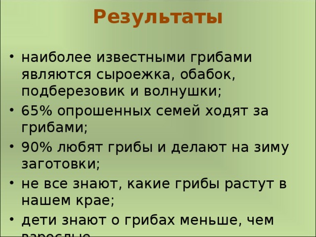 Результаты