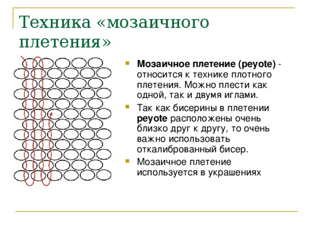 Схема на мозаичное плетение