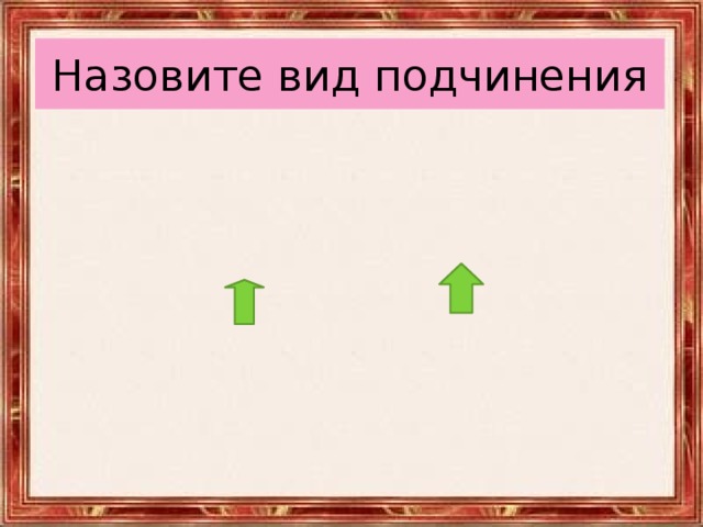 что солнце встало что оно горячим светом по листам затрепетало Назовите вид подчинения Я пришел к тебе с приветом