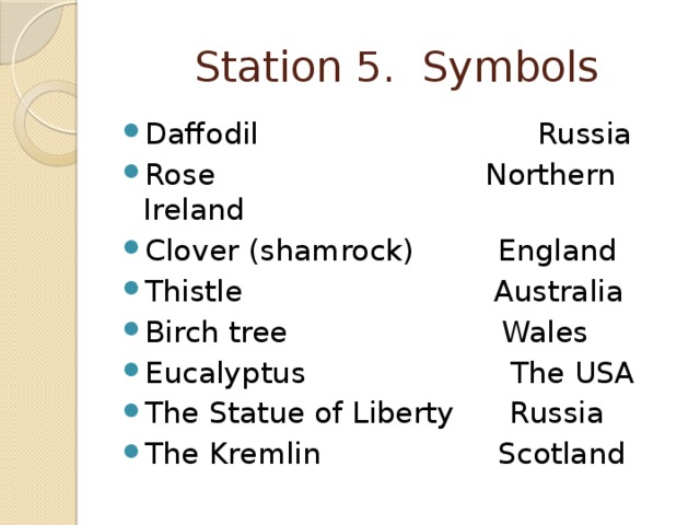 Station 5. Symbols