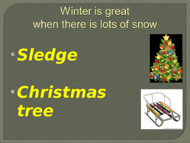 Sledge  Christmas tree