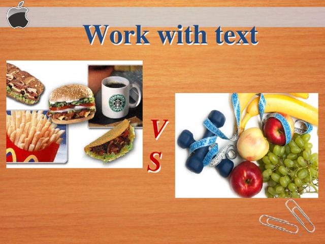 Work with text   V S