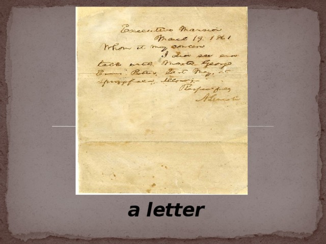 a letter