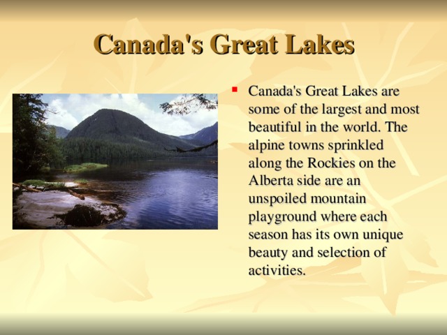 Canada's Great Lakes